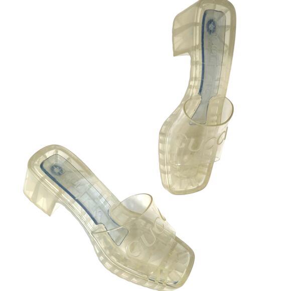 Gucci Clear Jelly Sandals Women’s Size 38 US 8 - Picture 2 of 10